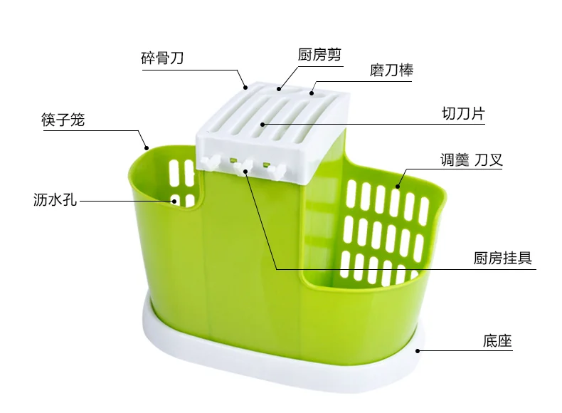 Пластиковые Многофункциональные кухонные принадлежности дренажный стеллаж для хранения домашние палочки для еды клетка держатель ножа вставная рама mx9121356