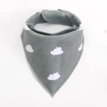 New Baby Boys Girls Bib Print Cute Cotton Unisex Triangle Towel Fleece Saliva Fashion Burp Cloths - Цвет: Кофе