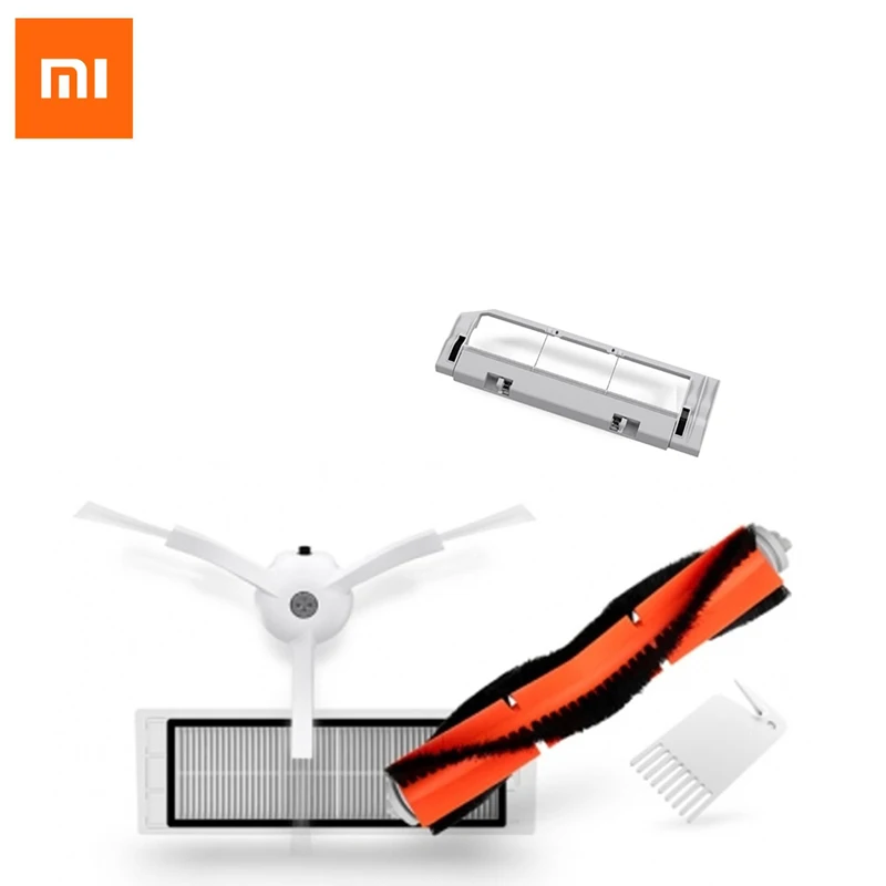 

Original XIAOMI MI Robot Vacuum cleaner Part Pack Side Brush X2PC HEPA Filter X2PC, Main Brush X1PC, Cleaning Tool X1PC