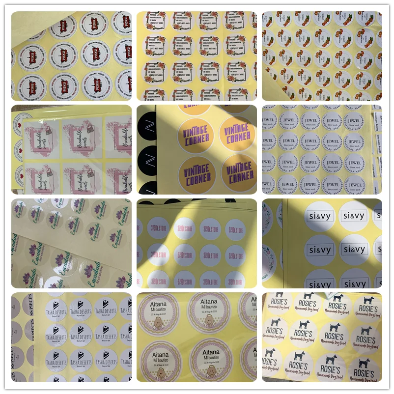 100 Stück DIY runde quadratische Aufkleber benutzerdefinierte Siegelaufkleber individuelles Logo-Etikett Entwerfen Sie Ihre eigenen personalisierten Aufkleber Ihre Größe – Detail 4