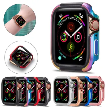 

Soft Clear Watch Cover for Apple Watch Case 5 4 3 2 1 42MM 38MM Slim Case TPU+alloy Protector for IWatch 4 3 44MM 40MM