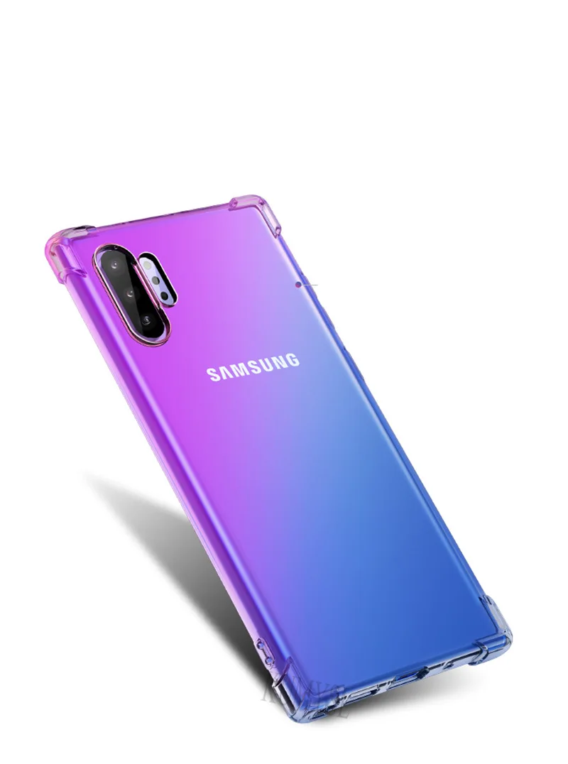 Градиент подушка безопасности для Чехлы для samsung Galaxy S9 S8 S10 A6 A8 плюс A10 A20 A30 A40 A50 A60 A70 M10 M20 M30 Note 8, 9, 10, крышка