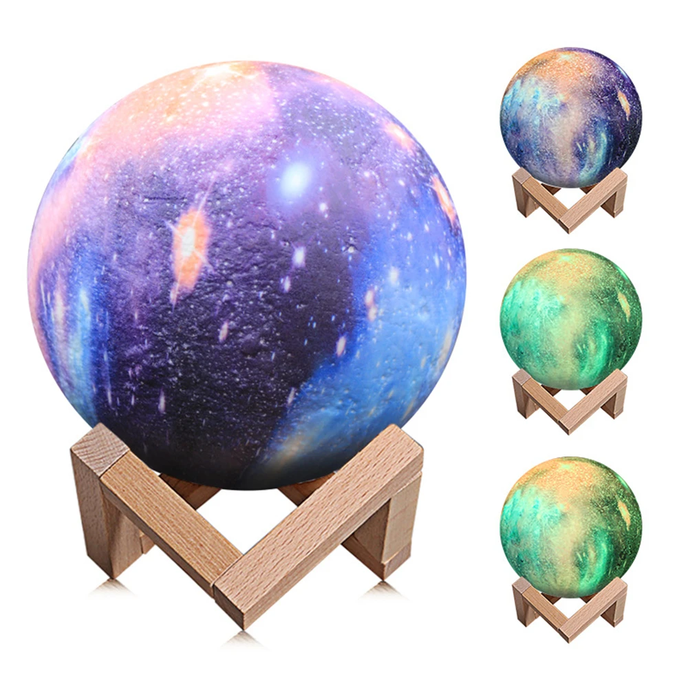 

Moon Lamp 16 Colors LED 3D Print Moon Light with Stand & Remote&Touch Control and USB Rechargeable Moon Light Lamps for Kids
