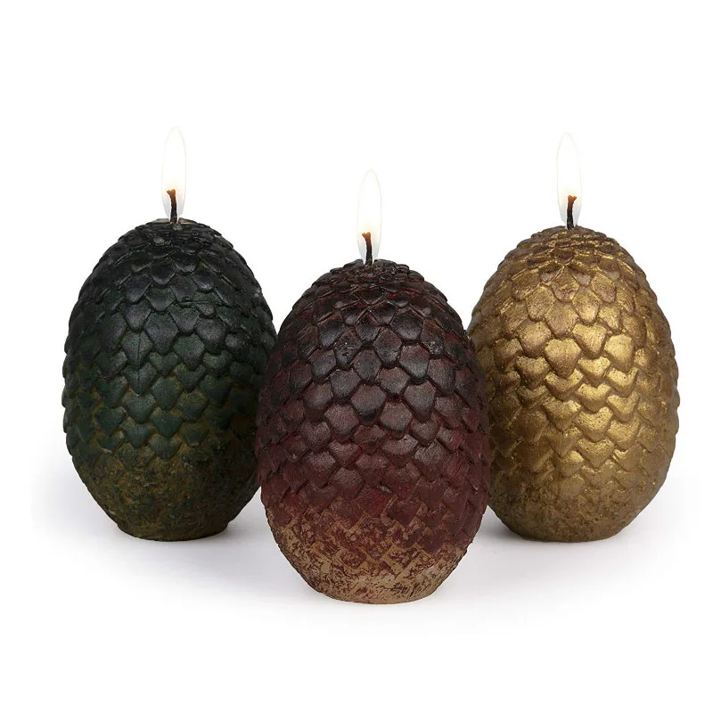 

3pcs/set Game of Thrones Dragon Egg figure toys dolls Candles Figure Model Toys