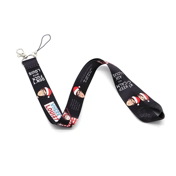 

30pcs/lot Louis Theroux Mobile Phone Lanyard Creative Keep Calm Key Strap Clip Badge Hang Rope Customizable Lanyards S142
