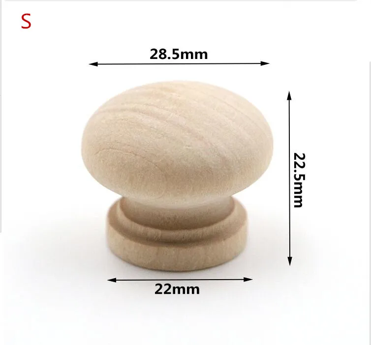 20 шт./лот круглые деревянные ручки для шкафа кухонного Мебельная ручка