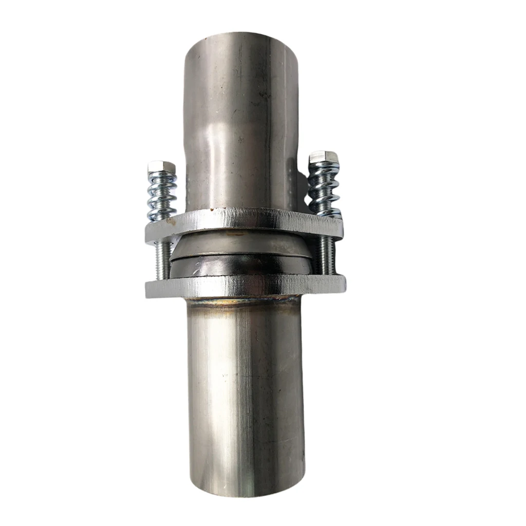 2.5" OD ID StainlessSteel Exhaust Spherical Joint Spring Bolt Flange 2 Bolts