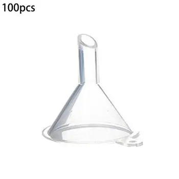 

100 PCS Mini Funnel，Clear Plastic Funnels Multi-Purpose Funnels for Perfume