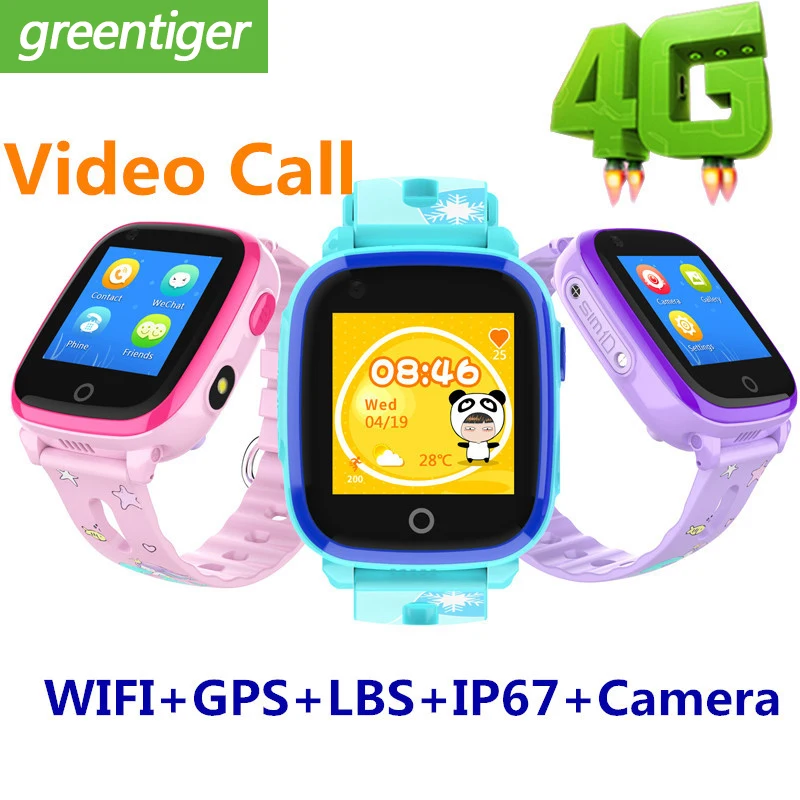IP67 водонепроницаемые детские Смарт-часы 4G Удаленная камера gps Wi-Fi Студенческие
