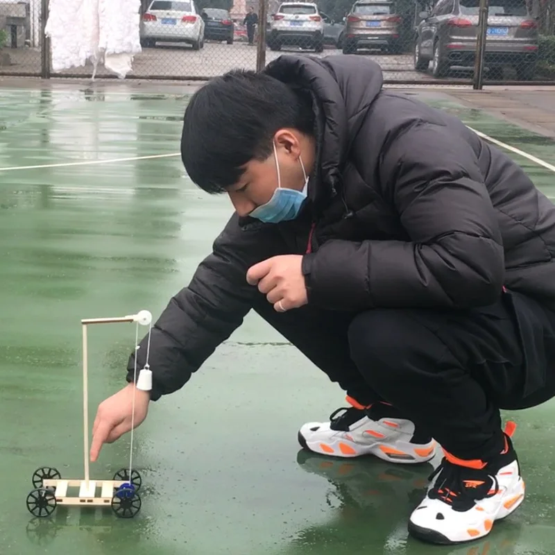 

Science Experiment for Making Gravity Car Gravity Equipment Science And Technology Small Car DIY Physical Toy Popularization of