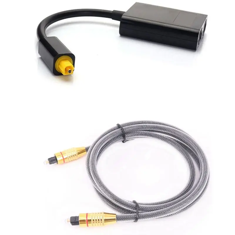 1 Pcs Fiber o Splitter Cable Adapter 1 in 2 Out 1 Pcs Digital o Optical Cable SPDIF Cord Fiber o Cable