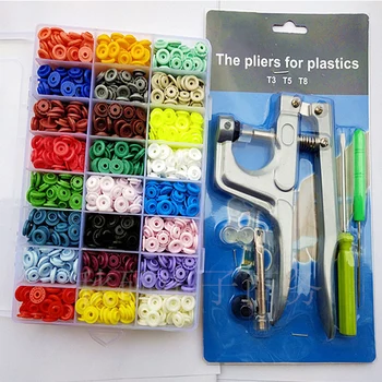 

2019 Hight Quality Plastic Snap Button Studs Fasteners with Press Pliers Punching Tools for DIY Making Repair Clothes I88 #1