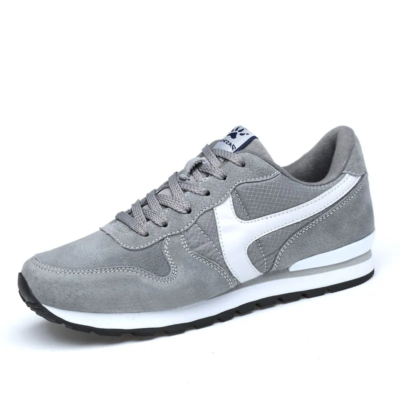 2020 Soft Suede Leather Men Running Shoes Lifestyle Spring Sneakers Hard Sole Light Sport | Спорт и развлечения