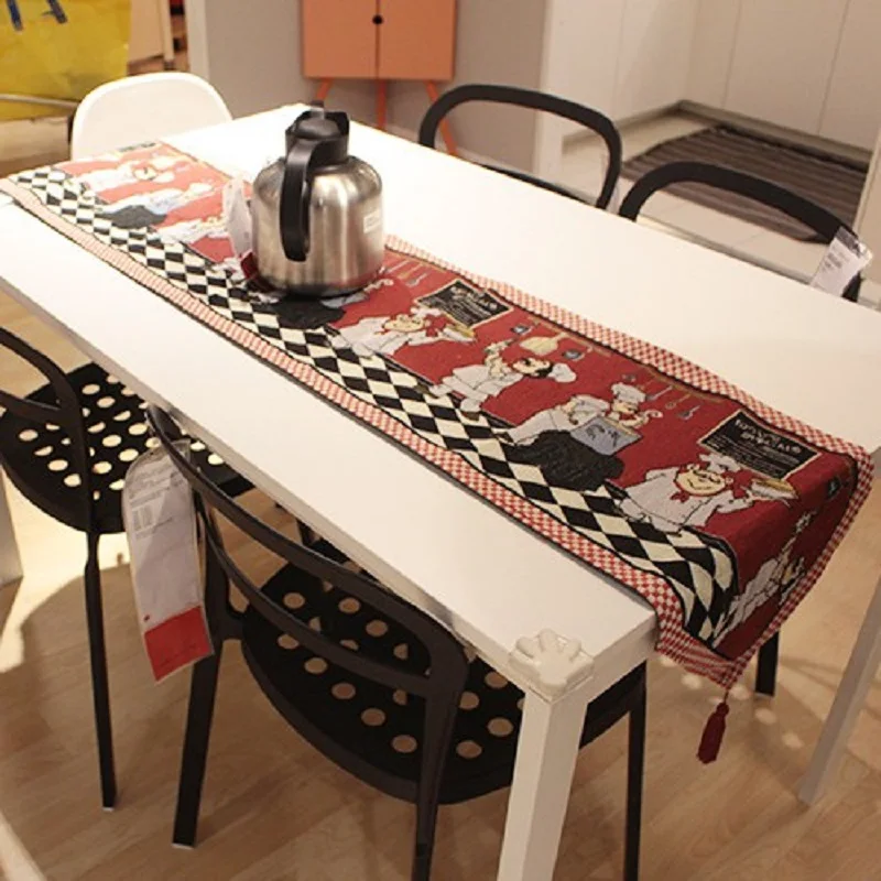 Fashion Flag Table Runner Embroidered Table Flag Tablecloth Table 