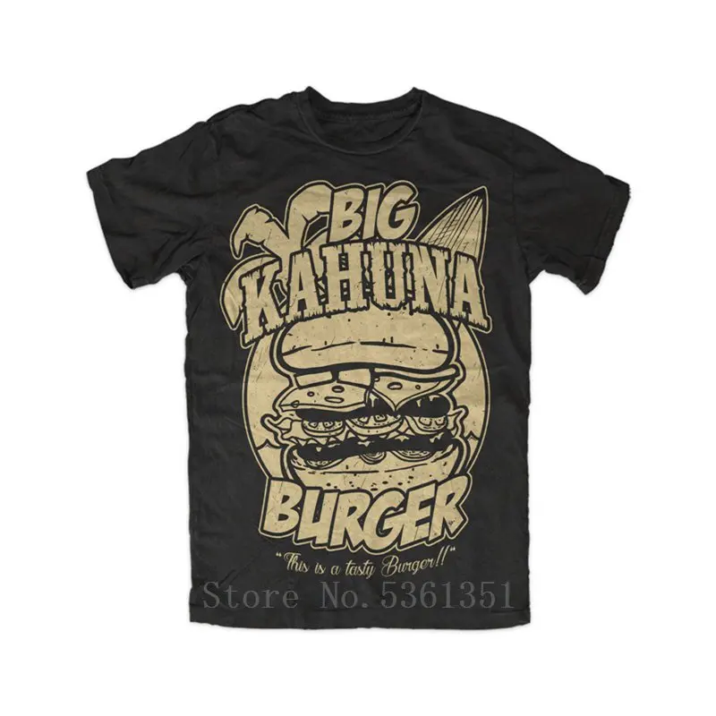 Футболка с надписью «Big Kahuna Burger M2», футболка Jules Winnfield Tarantino Pulp fiction, летняя мужская футболка, топы, одежда