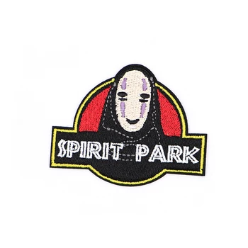 

100pcs/lot Cartoon Anime Spirited Away Embroidery Patch Iron On Patches For Clothes Bag Hat Applique No Face Man Stickers S58