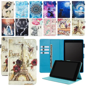 

Smart Cover For Amazon Kindle Fire HD8 HD 8 inch 2016 2017 2018 Tablet Stand Case For Amazon Fire HD 8 Case Soft TPU Funda Shell