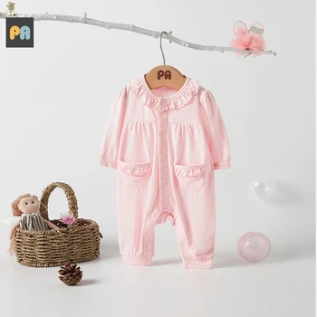 

Baby Boys Girls Romper Short Sleeve Modal Lace Bodysuit Jumpsuit Infant Clothing Spring Summer Autumn Newborn Baby Clothes