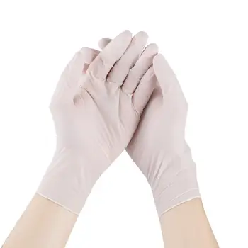 

New 100pcs Disposable Latex Gloves White Non-Slip Acid and Alkali Laboratory Rubber Latex Gloves Household Cleaning Products