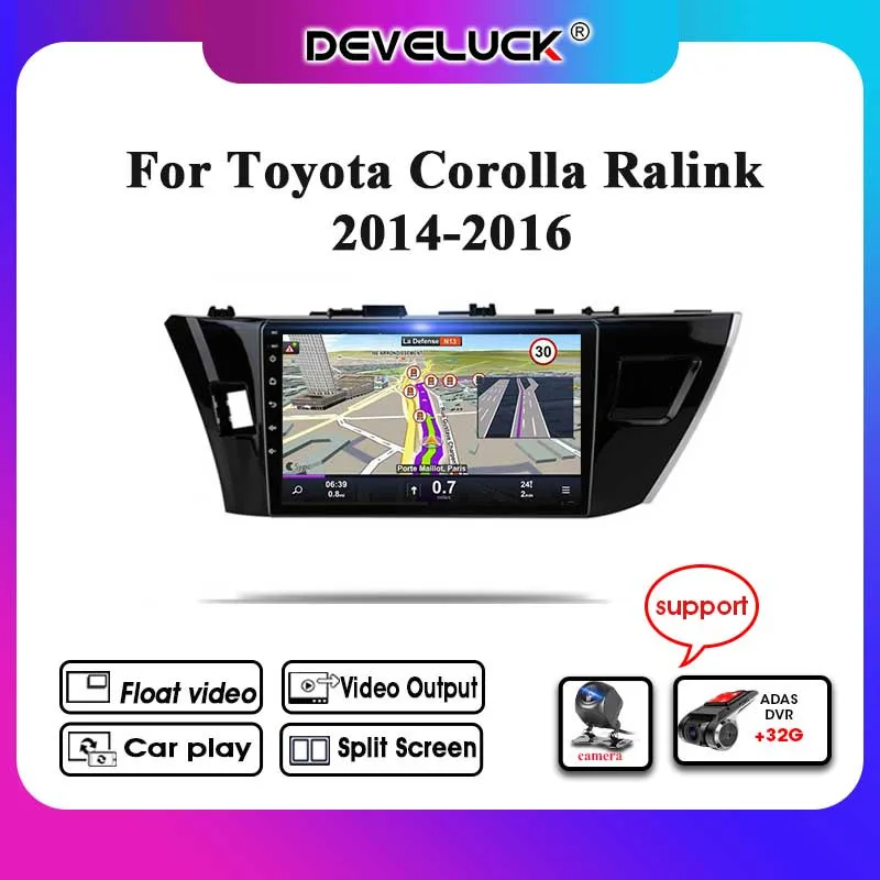 

Android 9.0 DSP Car Radio Multimedia Video Player For Toyota Corolla Ralink 2014-2016 2DIN 2G+32G WIFI Navigation GPS Head Unit