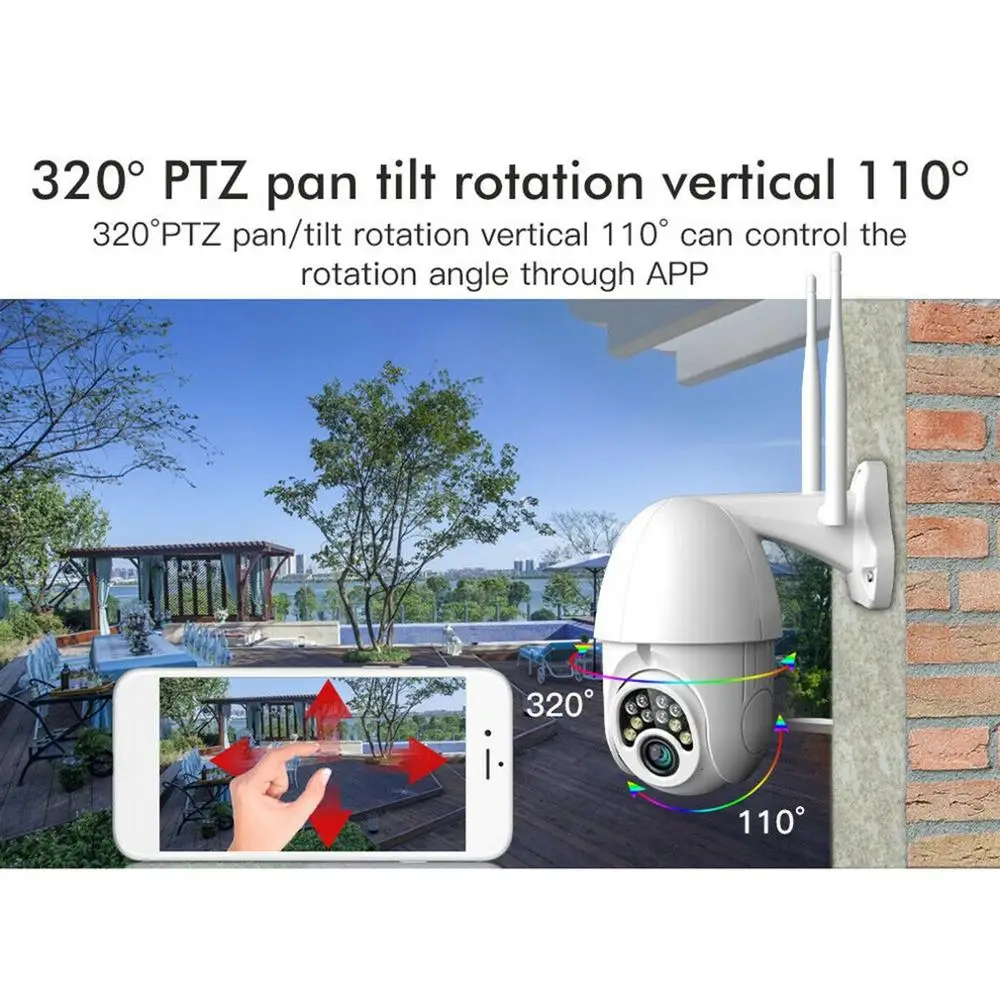 Wireless Gimble Outdoor Waterproof Ball Camera 360 Degree Security Anti-Theft Network Wifi Hd Surveillance Camera