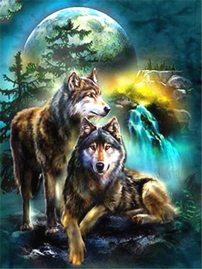 EverShine Diamond Painting Animal Diamond Mosaic Wolf Picture Rhinestones 5D DIY Beaded Set Embroidery Full square Home Decor 