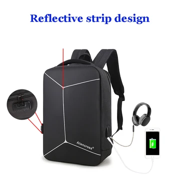 

Anti-theft fashion Man Backpack Fit 15.6 inch Laptop Backpacks USB charging Multi-layer Space Travel Male Bag Business Mochila