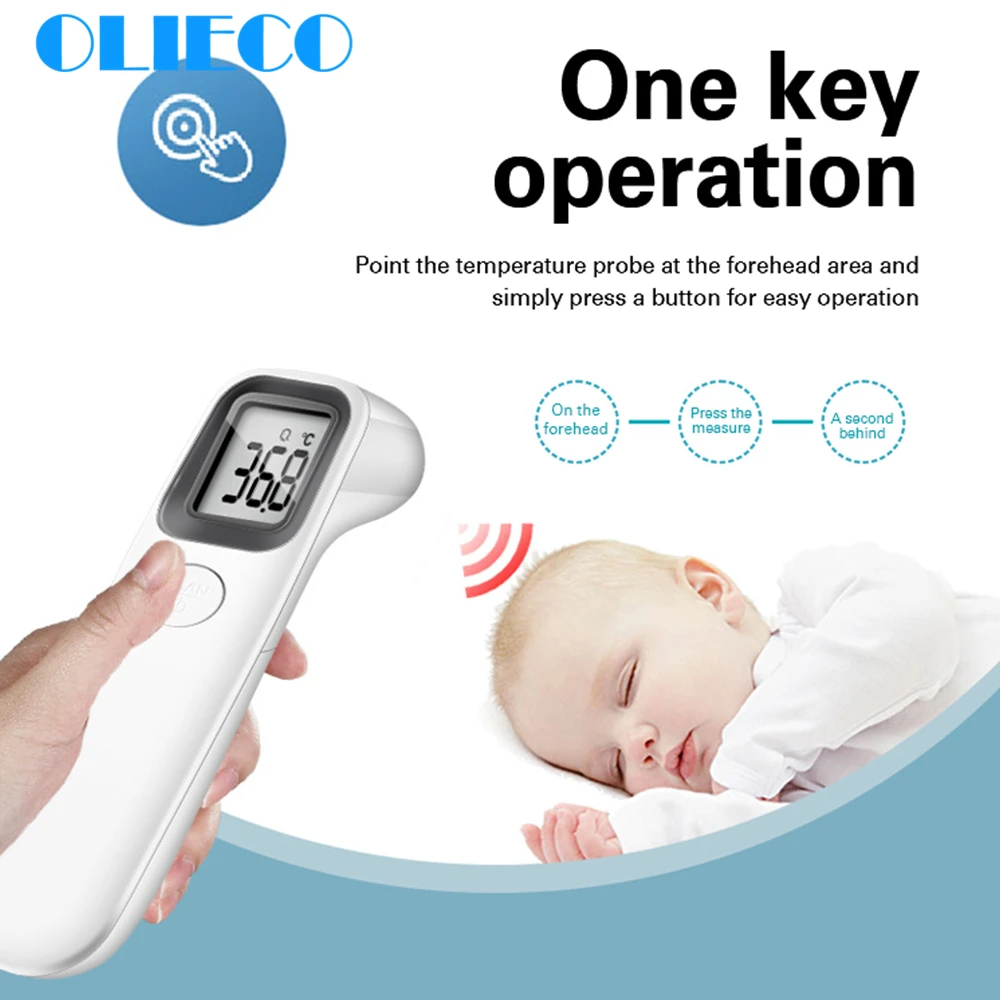 

Baby Adult Digital Infrared Forehead Thermometer Electronic Non-contact Body Temperature Fever Measurement Device Drop Shipping