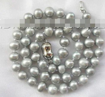 

stunning 9mm round white freshwater cultured pearl necklace natural Luxury Ms. girl Wedding Jewelry