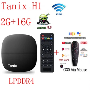 

Tanix H1 Smart TV Box Android 9.0 LPDDR4 optional voice air mouse Hi3798M V110 Quad Core 64 bits 4K Media Player Youtube