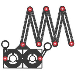 Multi ângulo de medição régua ferramenta telha buraco perfurador guia localizador liga alumínio