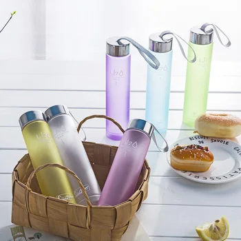 

Best Water Bottle Fruit Juice Sport Portable Travel Botle 280ml Portable Bike Sports Unbreakable Camping Plastic empty bottles