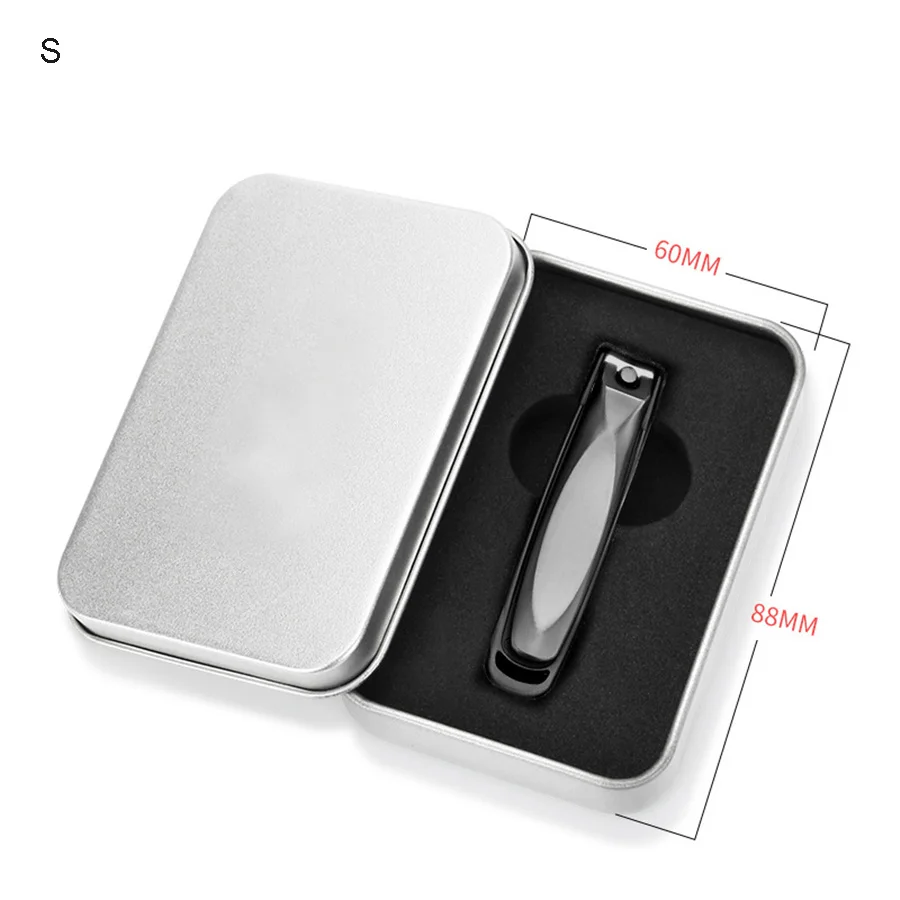 S 5 pcs Nail Clippers with Catcher No Splash Toenail Fingernail Clippers Stainless Steel Nail Cutter Trimmer Set - Цвет: S