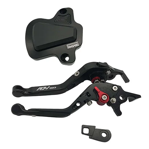 Черный SEMSPEED для ADV150 ADV 150 стояночный рычаг защита двигателя накладка протектор комплект ЧПУ Мотоцикл Складные тормозные рычаги - Цвет: Черный