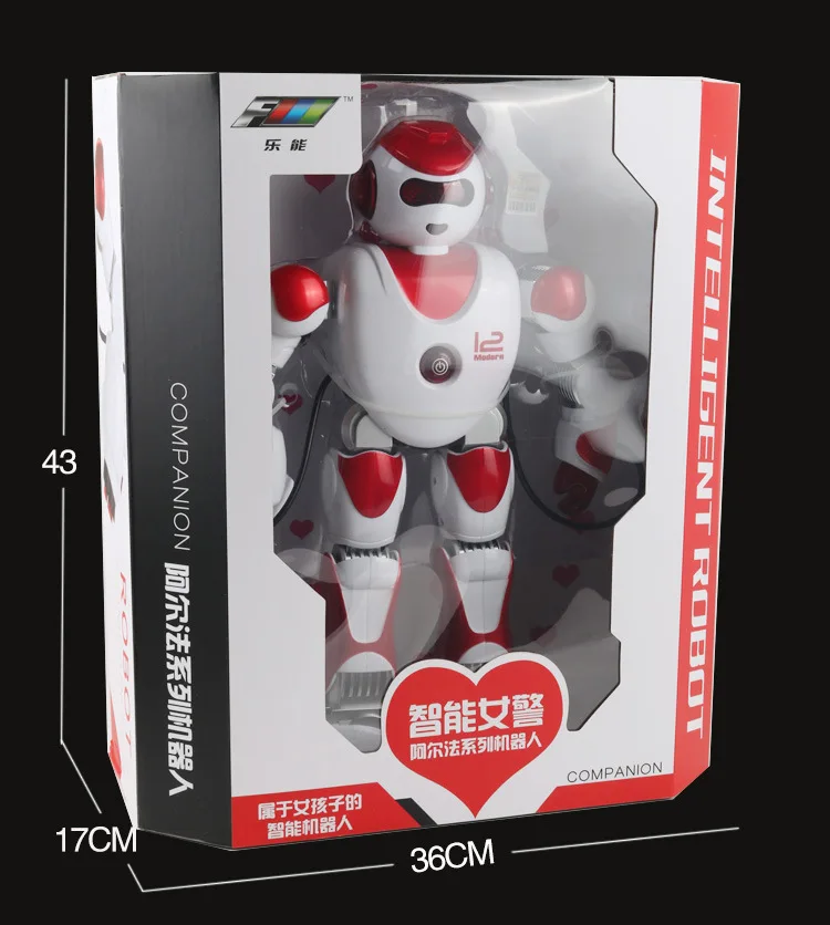 

Music Can K1 Alpha Cops K2 Policewoman 2.4G Remote Control Intelligent Robot Programming Demo Singing Dancing Toy