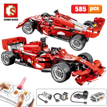 

Block 585PCS City Remote Control Bricks Technic RC F1 Equation Racing Car Building Blocks Toys For Kids Christmas GIft