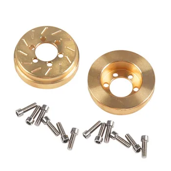 

2pcs Balance Increasing Replacement Lower Gravity Brass Wheel Hub Direct Fit RC Car Rock Crawler Counterweight For SCX10 TRX4
