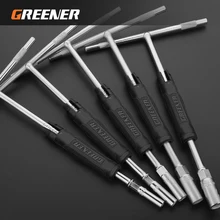 

Grenner T Type Hex Socket Sleeve Wrench Hex Key Allen Wrench Outer Hexagon Multifuctional Hand Removable Car Maintenance tools