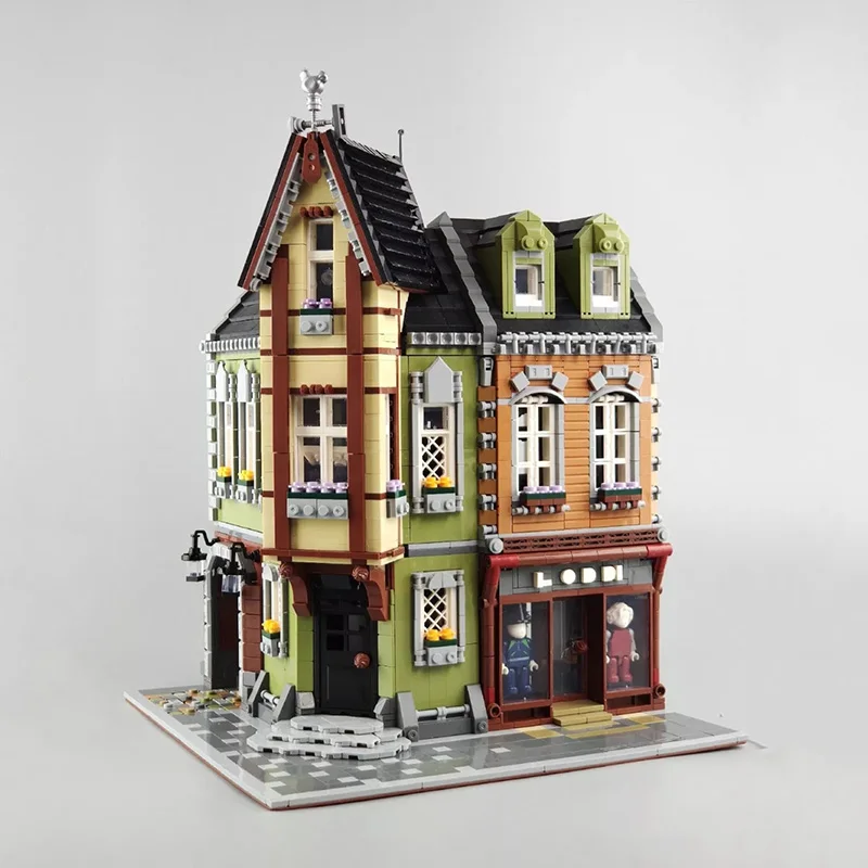 

New Arrive Modulars 3474Pcs brickative Victor's Lab QL0919 Lab Pub Compatible LEGOingly Street View 4PX to DE Birthday Gift