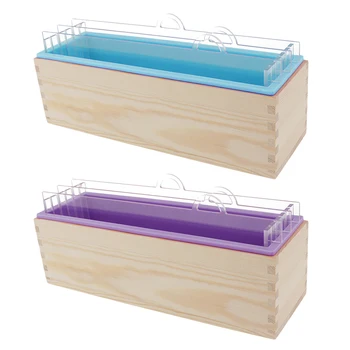 

Soap Loaf Making Mold Divider Acrylic Board Wooden Box For Soap Candle Craft DIY