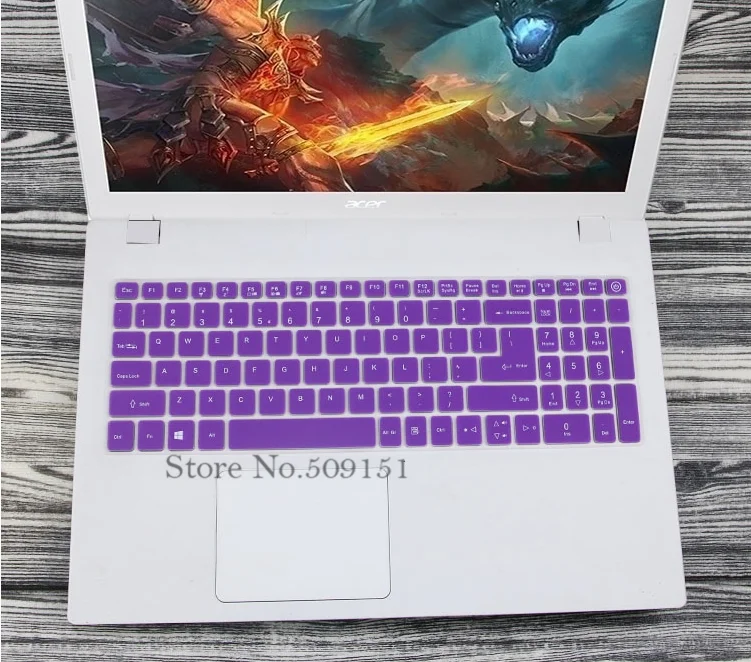 15,6 дюймов силиконовый чехол протектор для acer Aspire V15 T5000 V5-591G N15Q1 VN7-792G E5-532G V3-575 F5 573G F5-572G - Цвет: Purple