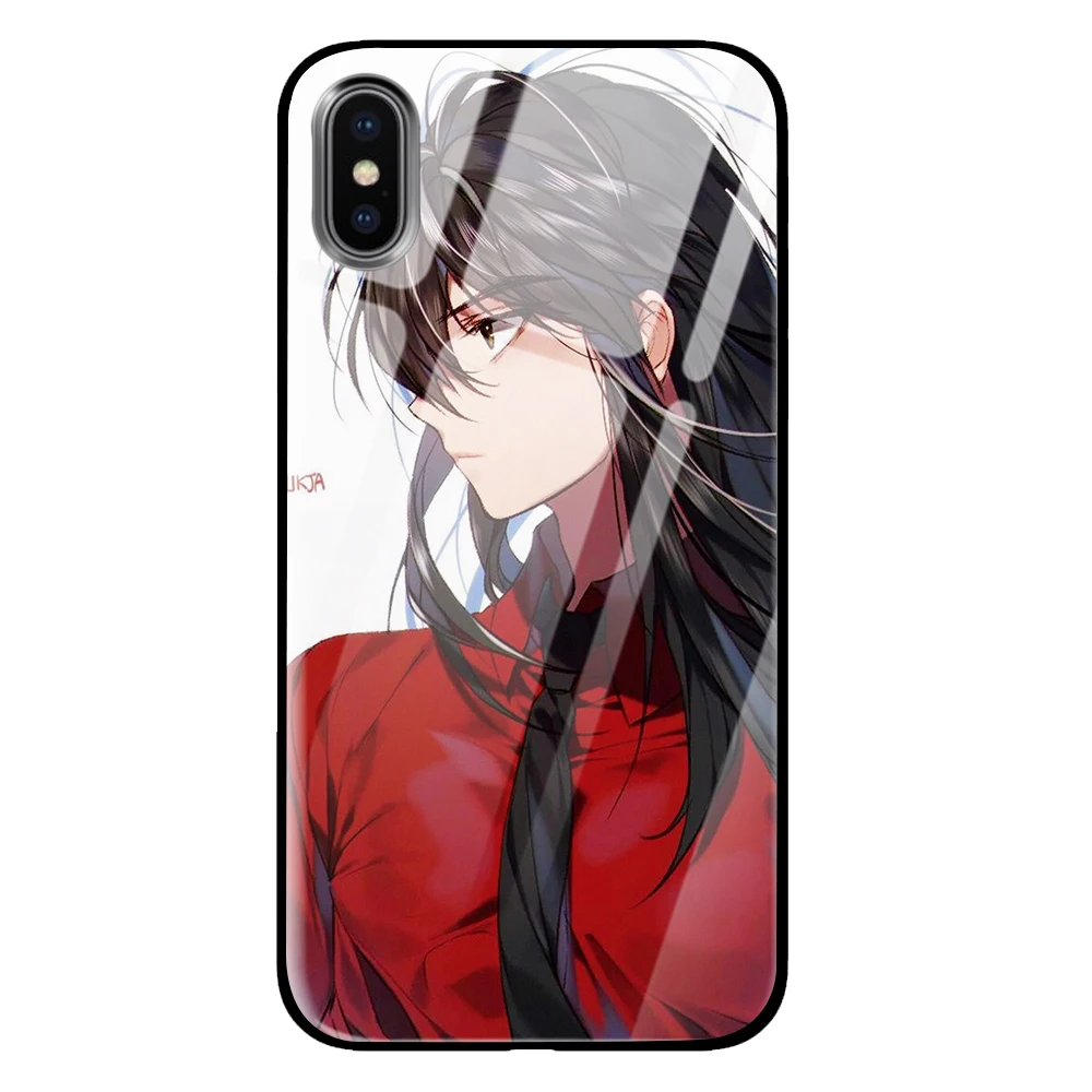 Inuyasha Аниме закаленное стекло Роскошные Чехлы для samsung Galaxy S10 S8 S9 Plus Note 8 9 - Цвет: 4