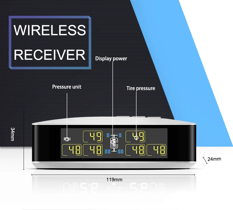 TPMS автомобильное беспроводное давление в шинах для RV системы мониторинга автобуса 6 Автомобильные шины давление ЖК-монитор системы с 6 внешними датчиками