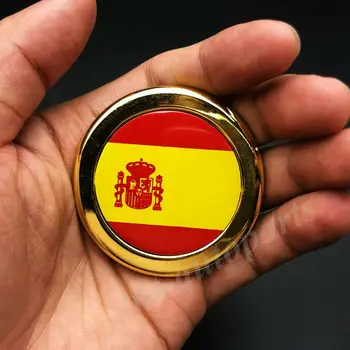 

Gold Metal Spain Spanish Flag Car Emblem Badge Motorcycle Tank Decals Sticker