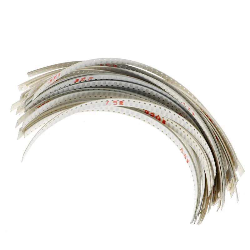 2500pcs 50 값 * 50pcs 5% SMD 저항 키트 1/4W 10ohm-910Kohm 1206 칩 저항기 샘플 키트 모듬
