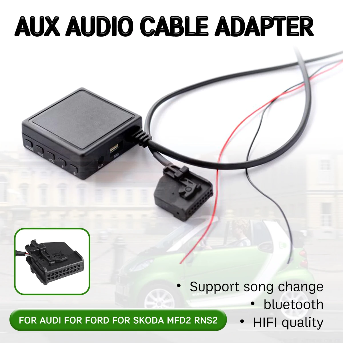 

Кабель приемника bluetooth Aux с USB, адаптер Aux громкой связи для микрофона для Volkswagen, Audi RNS2, MFD2, CD-хоста