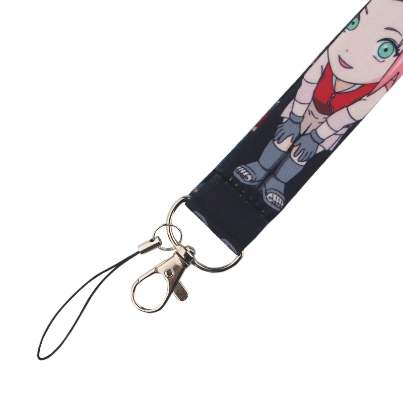 PC235 брелок с символикой Наруто Lanyards держатель удостоверения личности ID карта Пропуск Тренажерный зал мобильный бейдж держатель ключевой ремень