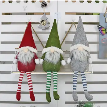 

Christmas Faceless Doll Ornament Nordic Land God Santa Claus Plush Sitting Doll New Year Home Window Table Decoration