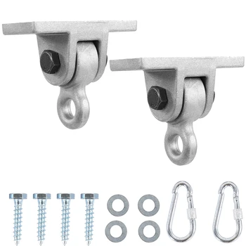 

1 Pair Swing Hanger Aluminum Heavy Duty Swing Hangers With Carabiner Indoor Outdoor Swing Locking Snap Hooks​​ Accessory