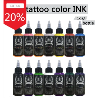

Tattoo Artist Tattoo Ink Set 14 Colors Permanent Tattoo Pigment Kit 1 Oz(30ML)Tattoo